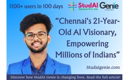 21-Year-Old Chennai Innovator Disrupts India’s AI Landscape with StudAI Genie