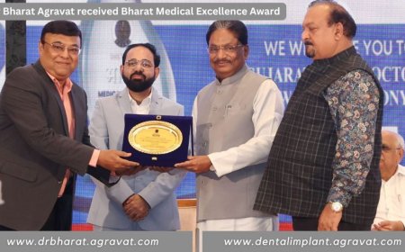 Prestigious Bharat Medical Excellence Award Bestowed Upon Implantologist Dr. Bharat Agravat at Top Doctors Meet