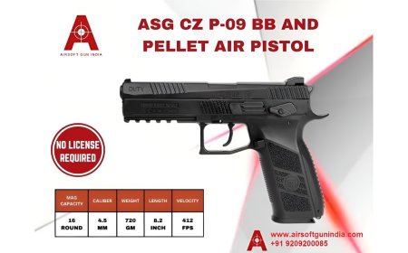 Airsoft Gun India Redefines Shooting Sports with ASG CZ P-09 CO2 Air Pistol