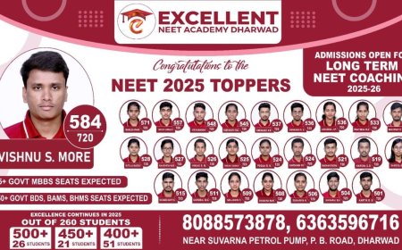 Excellent NEET Academy Records Highest Medical Seat Selections in Dharwad for NEET 2025