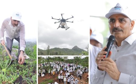 Launch of “Seedball for Green Wall” Campaign from Ambaji by Hon’ble Speaker Shri Shankarbhai Chaudhary
