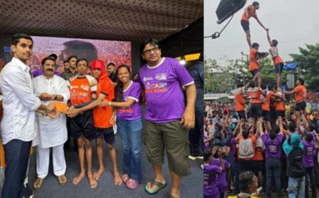 Breaking Barriers, Not Just Handis: Adharica Foundation’s Visually Impaired (Blind) Dahi Handi Pathak Shines and wins Mumbai’s Heart