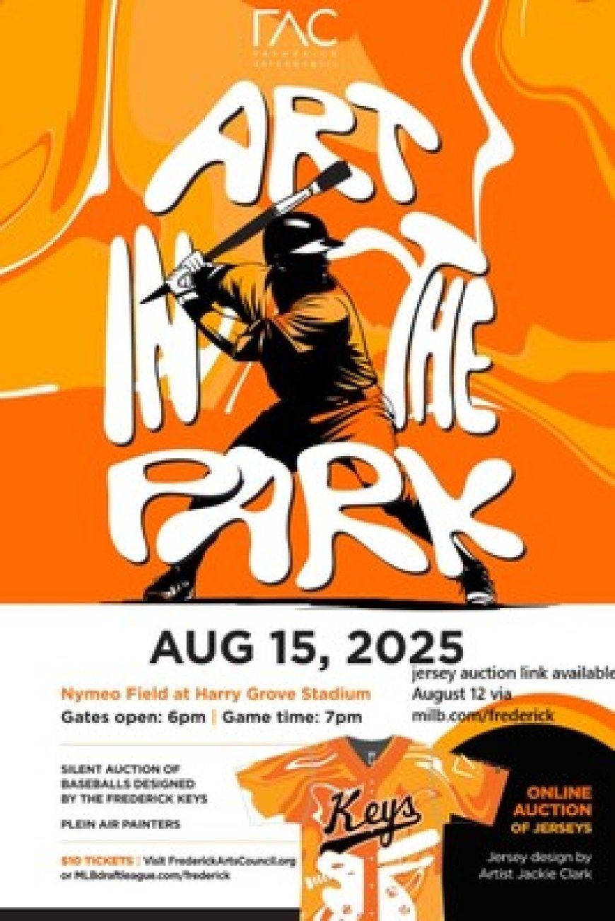 Frederick Arts Council Announces Annual Art in the Park at August 15th Frederick Keys Game