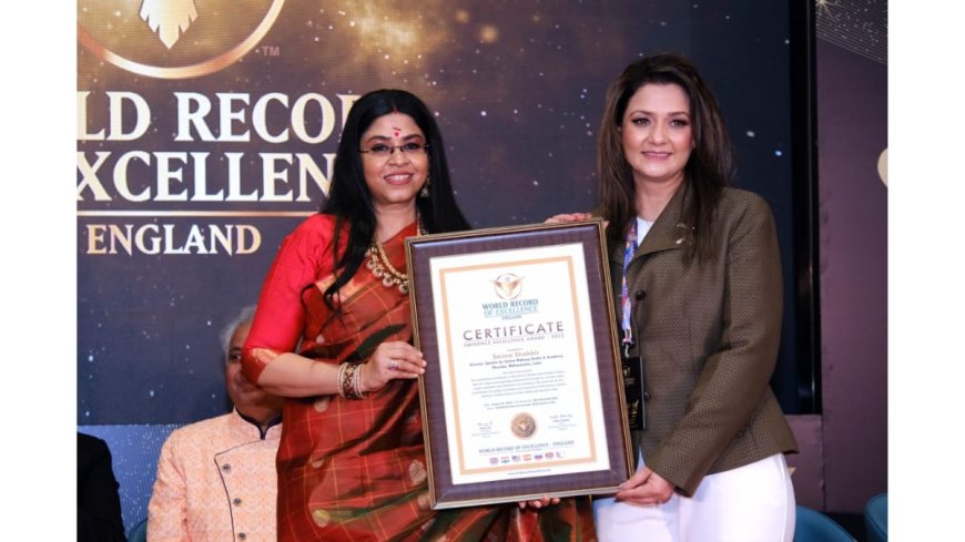 Dr. Sohini Sastri Felicitates 65 Eminent Personalities at the World Record of Excellence Award Ceremony in Mumbai