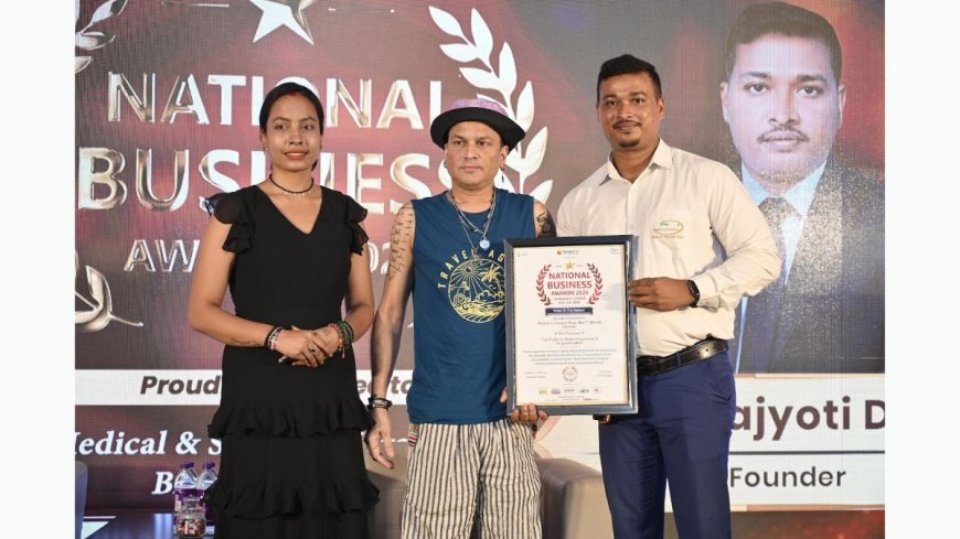 Biswajyoti Das Recognized as Top Trader In Medical Equipment and Surgical Products at National Business Awards 2025