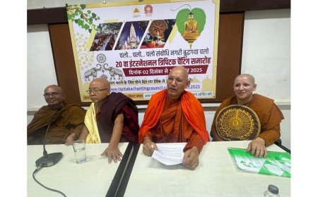 India Leads Historic 20th Tipitaka Chanting Ceremony, Reawakening Buddhism’s Motherland
