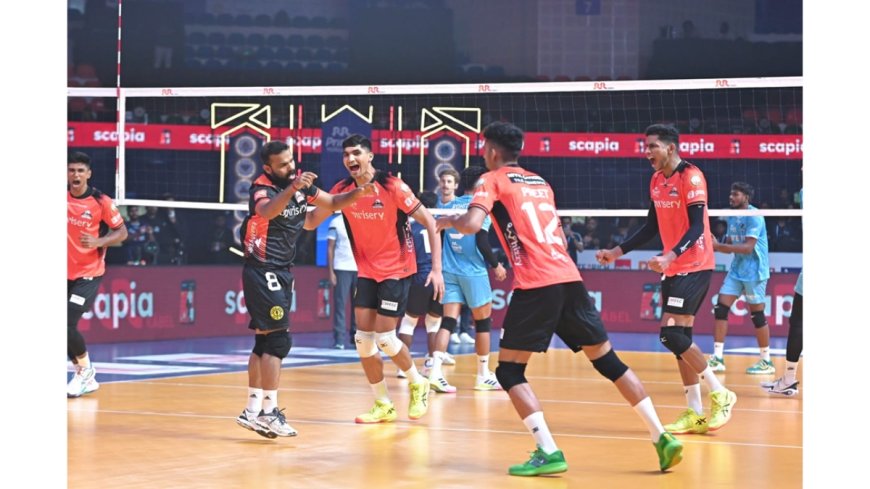 PVL 2025: Hyderabad Black Hawks Outshine Goa Guardians with a 3–1 Triumph