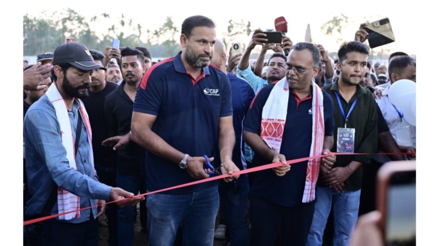Yusuf Pathan inaugurates the 38th center of Cricket Academy of Pathans (CAP) in Dibrugarh (Assam)