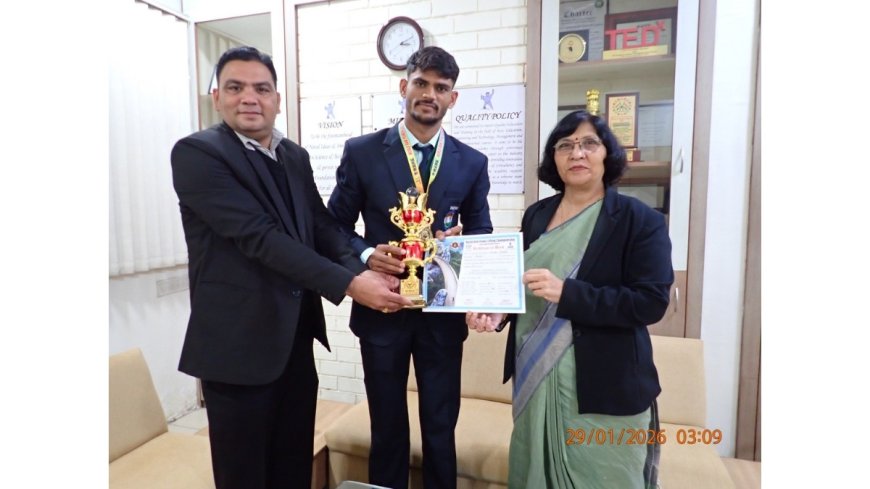 IPS Academy’s Vishal Dhakad Wins Gold at World Raw Powerlifting Championship