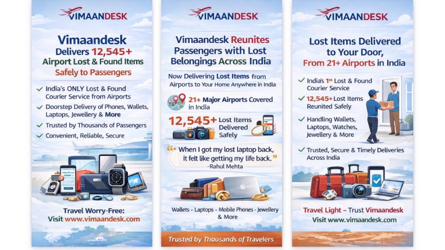 Vimaandesk Eases Travel Woes with Lost and Found Courier Service, Reunites Over 12,500 Missing Items Across India